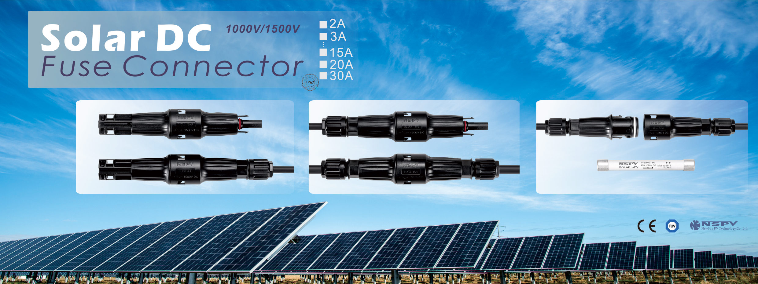 solar inline fuse connector