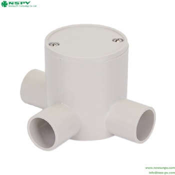 PVC Junction box with 3 ways entries 20-25mm