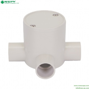 PVC Junction box with 3 ways entries 20-25mm