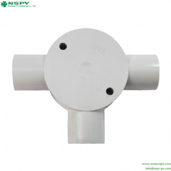 PVC Junction box with 3 ways entries 20-25mm