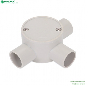PVC Junction box with 3 ways entries 20-25mm