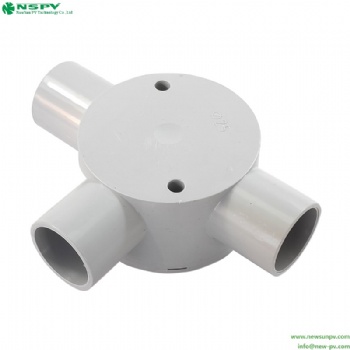 PVC Junction box with 3 ways entries 20-25mm