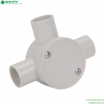 PVC Junction box with 3 ways entries 20-25mm