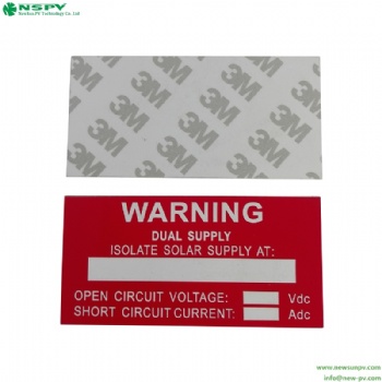 Solar warning labels solar pv warning stickers