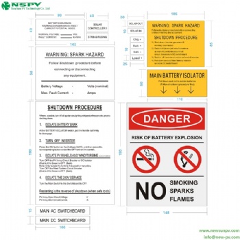 Solar warning labels solar pv warning stickers