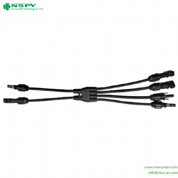 Solar 1500VDC 4in2 harness with inline fuse