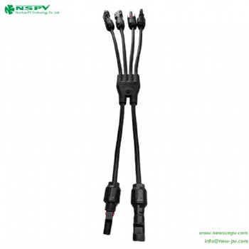 Solar 1500VDC 4in2 harness with inline fuse